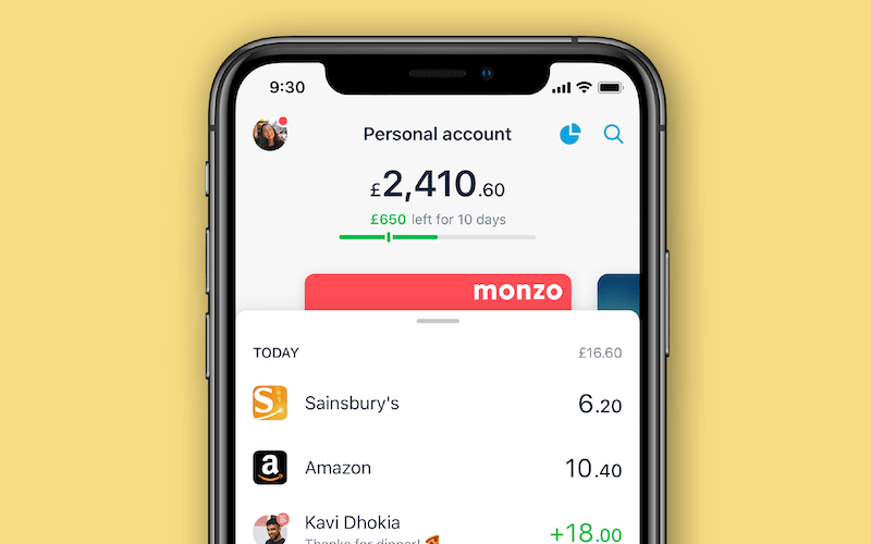 la aplicación monzo